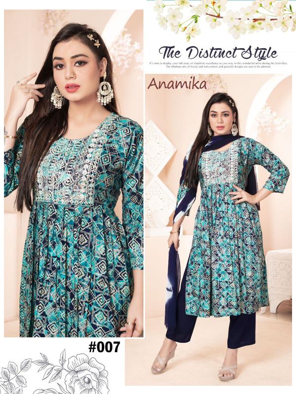 Fashion Talk Anamika Vol 2 Rayon Designer Kurti Bottom With Dupatta